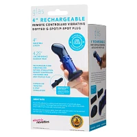 Rechargeable Vibrating G-Spot and P-Spot Plug - 4 Inch