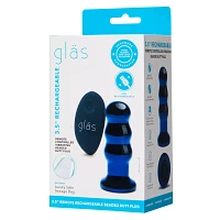 Rechargeable Vibrating Beaded Butt Plug - 4 Inch