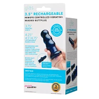 Rechargeable Vibrating Beaded Butt Plug - 4 Inch