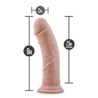 Self-Lubricating Waterproof Dildo 8 Inch - Beige