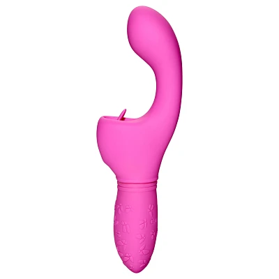 Butterfly Kiss Flicker Rechargeable Waterproof G-Spot Vibrator Pink - 7.5 Inch