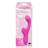 Butterfly Kiss Flicker Rechargeable Waterproof G-Spot Vibrator Pink - 7.5 Inch