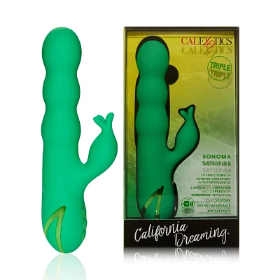 Sonoma Satisfier 10-Function Rechargeable Waterproof G-Spot Rabbit Vibrator - 8 Inch