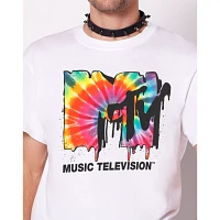 Tie Dye Melting MTV Logo T Shirt