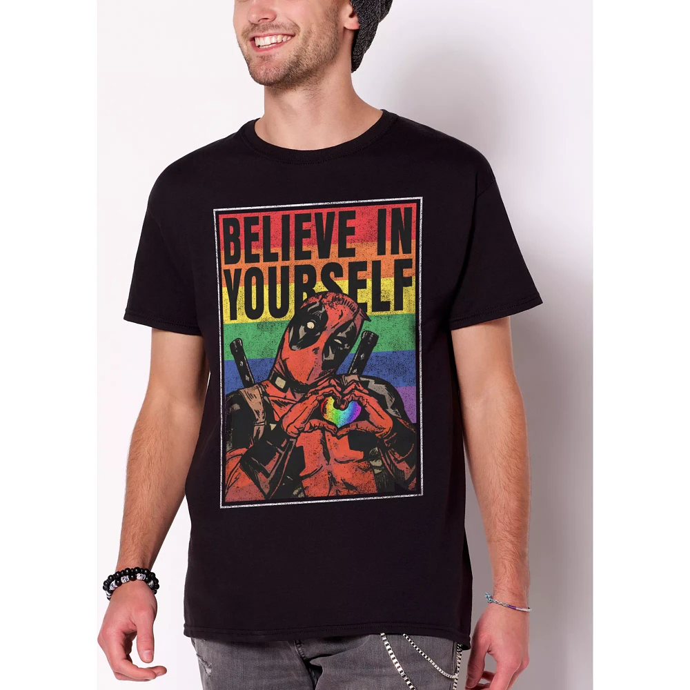 Believe Yourself Rainbow Deadpool T Shirt