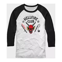 Hellfire Club Raglan T Shirt - Stranger Things