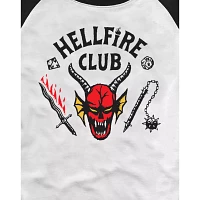 Hellfire Club Raglan T Shirt - Stranger Things