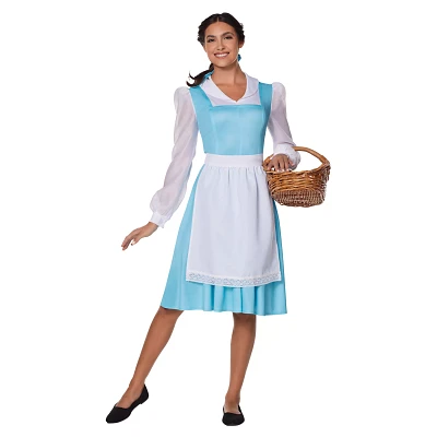 Adult Belle Blue Dress Costume - Disney Princess