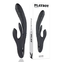 Playboy Pleasure 20-Function Rechargeable Waterproof Rapid Rabbit Vibrator - 10.4 Inch