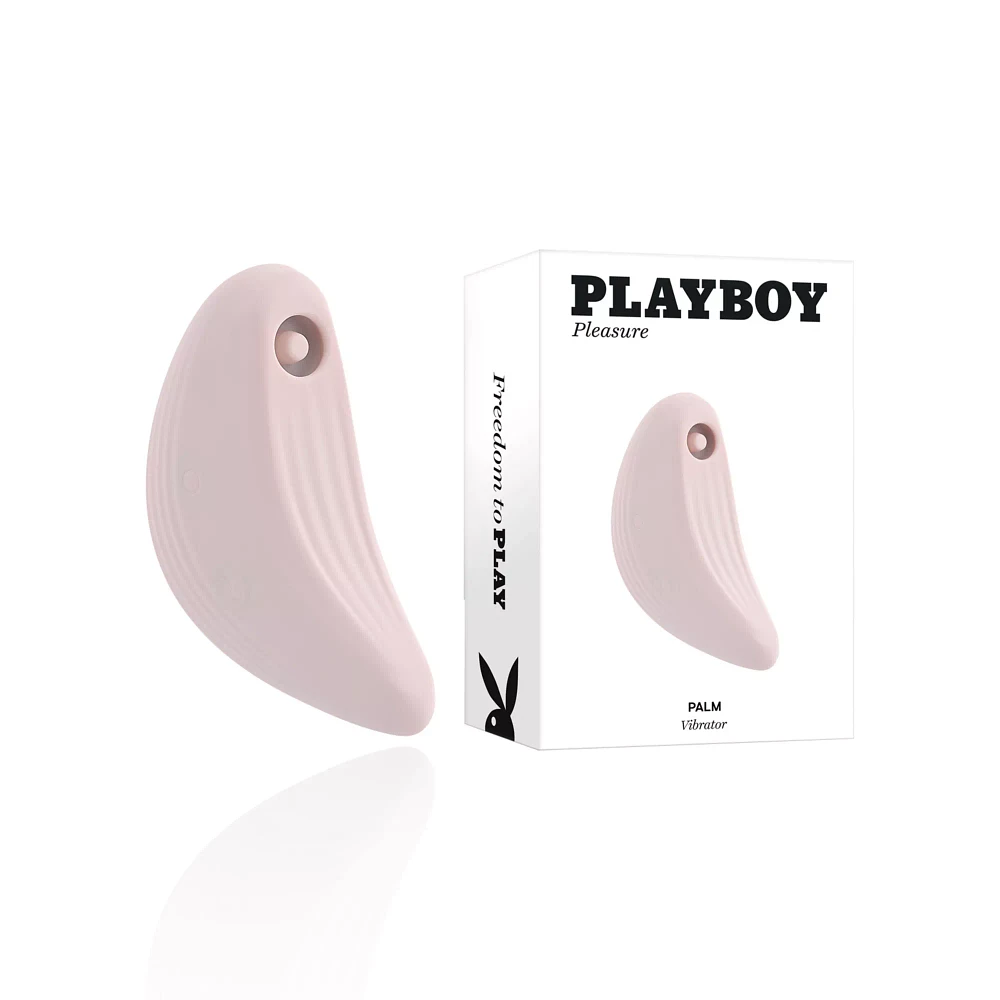 Playboy Pleasure 20-Speed Rechargeable Waterproof Palm Clitoral Vibrator - 3.8 Inch
