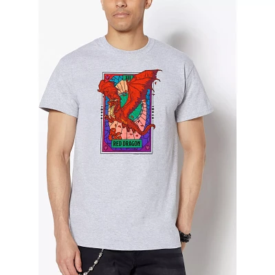 Red Dragon Mosaic Tarot Card T Shirt- Dungeons & Dragons