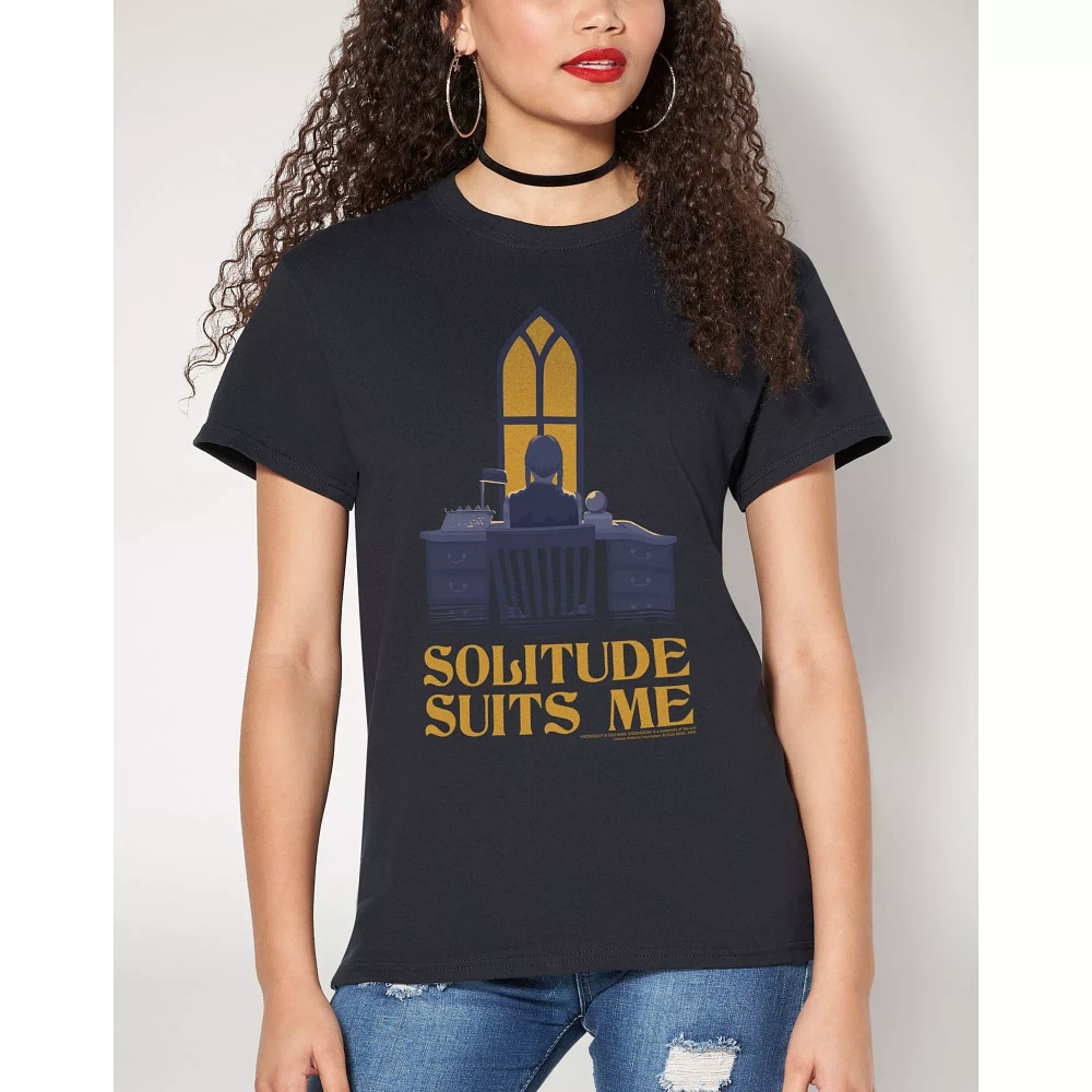 Solitude Suits Me T Shirt- Wednesday