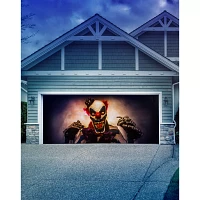 Creepy Carney Garage Double Door Cover