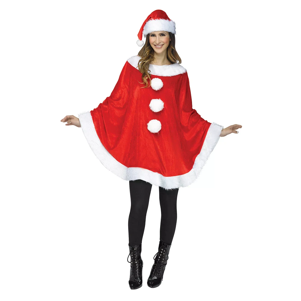 Adult Santa Christmas Poncho