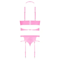Demi Bra, Harness, Garter and Panties Set