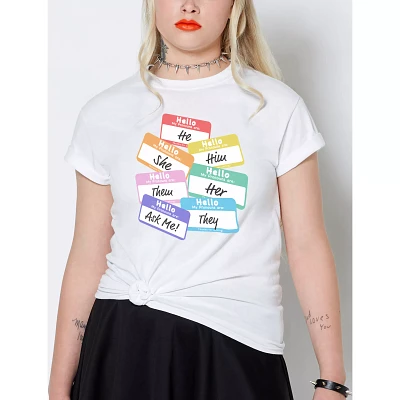 Rainbow Pronouns T Shirt