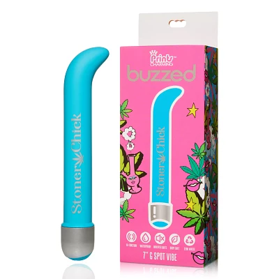 Buzzed Stoner Chick Waterproof G-Spot Vibrator - 7 Inch