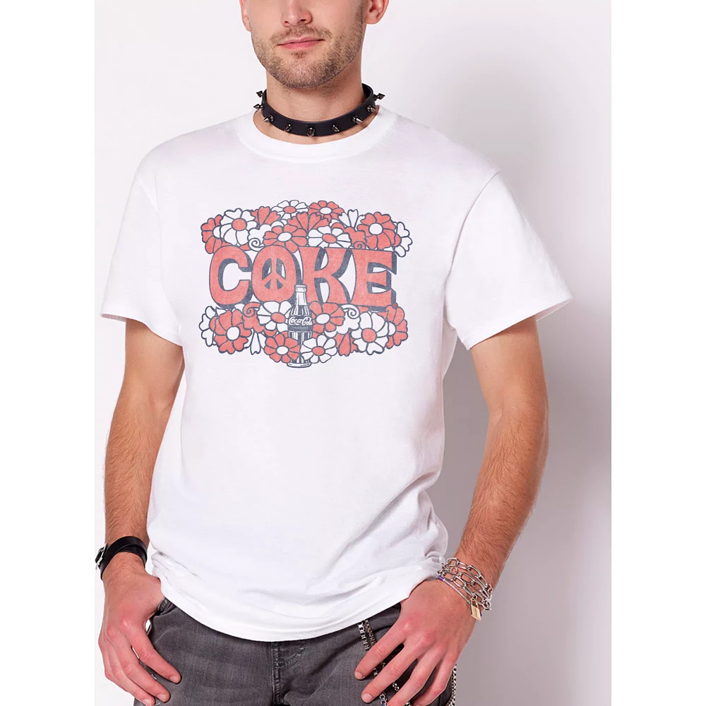 Groovy Floral Coke T Shirt - Coca-Cola