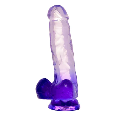 King Cock Realistic Suction Cup 6 Inch Dildo with Purple Balls