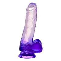 King Cock Realistic Suction Cup 6 Inch Dildo with Purple Balls
