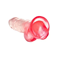 King Cock Realistic Suction Cup 8 Inch Dildo with Pink Balls
