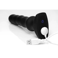 Remote Control 8-Function Squirming Vibrating Butt Plug - 7.3 Inch