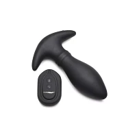 Rim Slide 10-Function Sliding Ring Remote Control Vibrating Butt Plug - 5.3 Inch