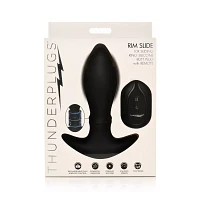 Rim Slide 10-Function Sliding Ring Remote Control Vibrating Butt Plug - 5.3 Inch