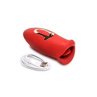 20-Function Kiss and Tell Kissing and Vibrating Rechargeable Waterproof Clitoral Stimulator - 5.1 Inch