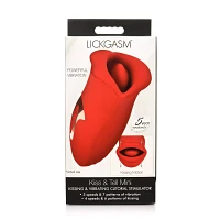 20-Function Kiss and Tell Kissing and Vibrating Rechargeable Waterproof Clitoral Stimulator - 5.1 Inch