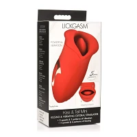 20-Function Kiss and Tell Kissing and Vibrating Rechargeable Waterproof Clitoral Stimulator - 5.1 Inch