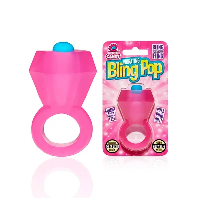 Pink Bling Pop Vibrating Cock Ring