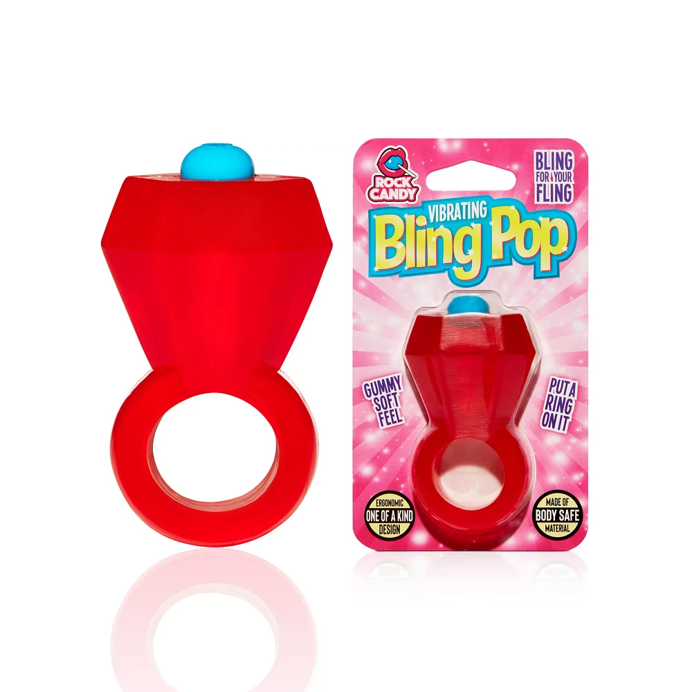 Red Bling Pop Vibrating Cock Ring