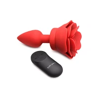 28-Function Vibrating Rose Butt Plug 5.2 Inch - Booty Sparks