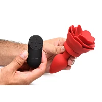 28-Function Vibrating Rose Butt Plug 5.2 Inch - Booty Sparks
