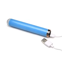 10-Function Rechargeable Bullet Vibrator 4.5 Inch - Blue