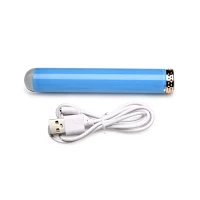 10-Function Rechargeable Bullet Vibrator 4.5 Inch - Blue