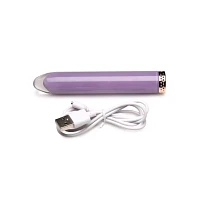 10-Function Rechargeable Bullet Vibrator 4.6 Inch - Purple
