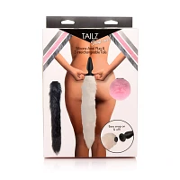 Butt Plug with 3 Tail Attachments