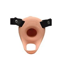 Smooth Penis Sheath with Harness - Tan