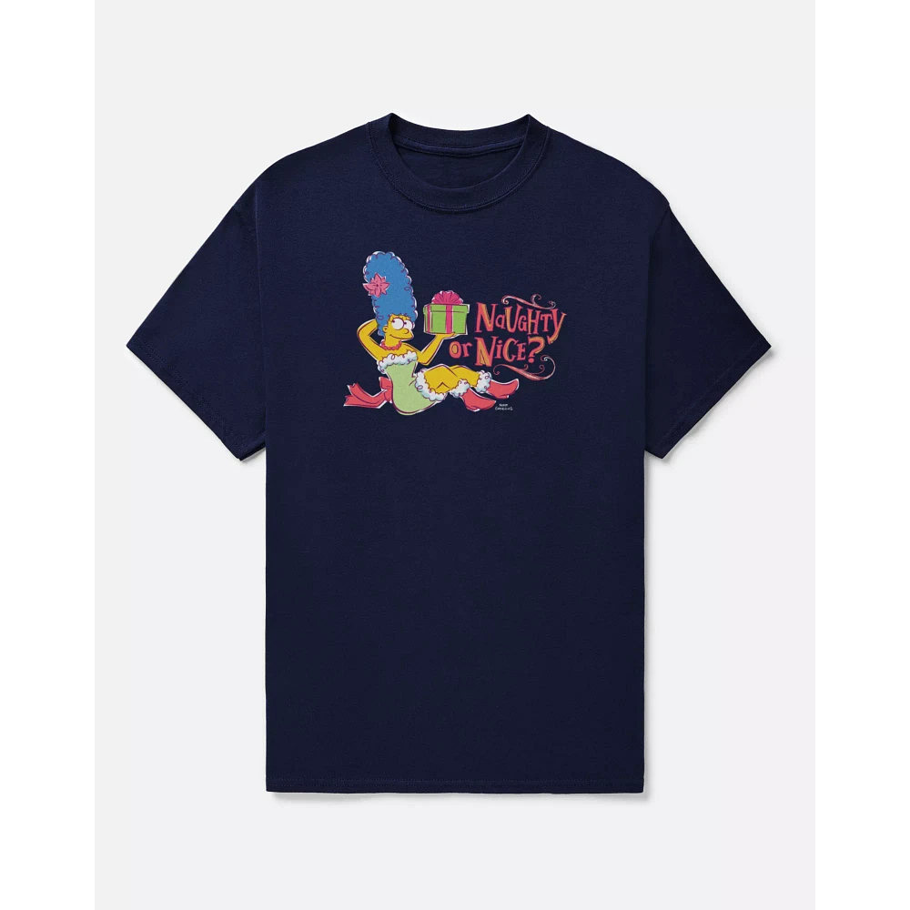 Marge Simpson Naughty or Nice T Shirt - The Simpsons