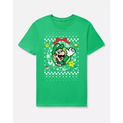 Luigi Christmas T Shirt - Nintendo