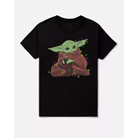 Grogu Christmas Lights T Shirt - The Mandalorian