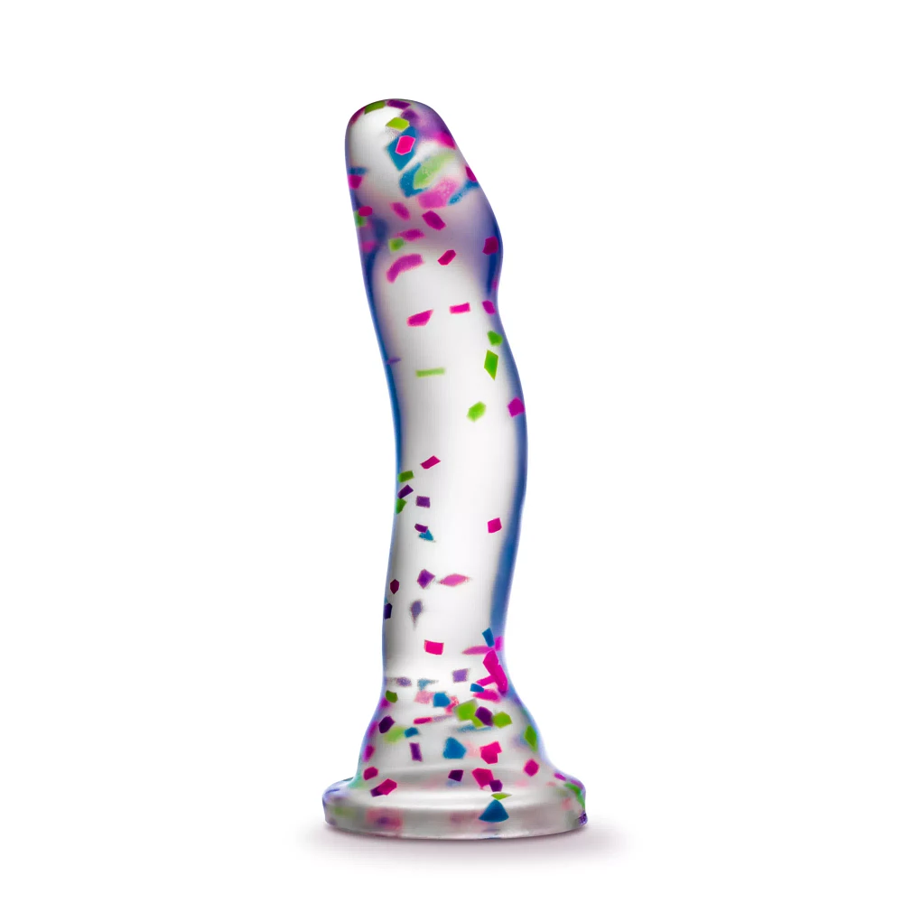 Glow in the Dark Neo Elite Hanky-Panky Confetti Dildo - 7.5 Inch