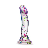 Glow in the Dark Neo Elite Hanky-Panky Confetti Dildo - 7.5 Inch