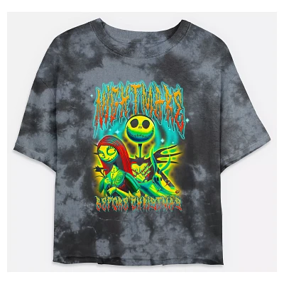 Jack Skellington and Sally Cropped T Shirt - The Nightmare Before Christmas