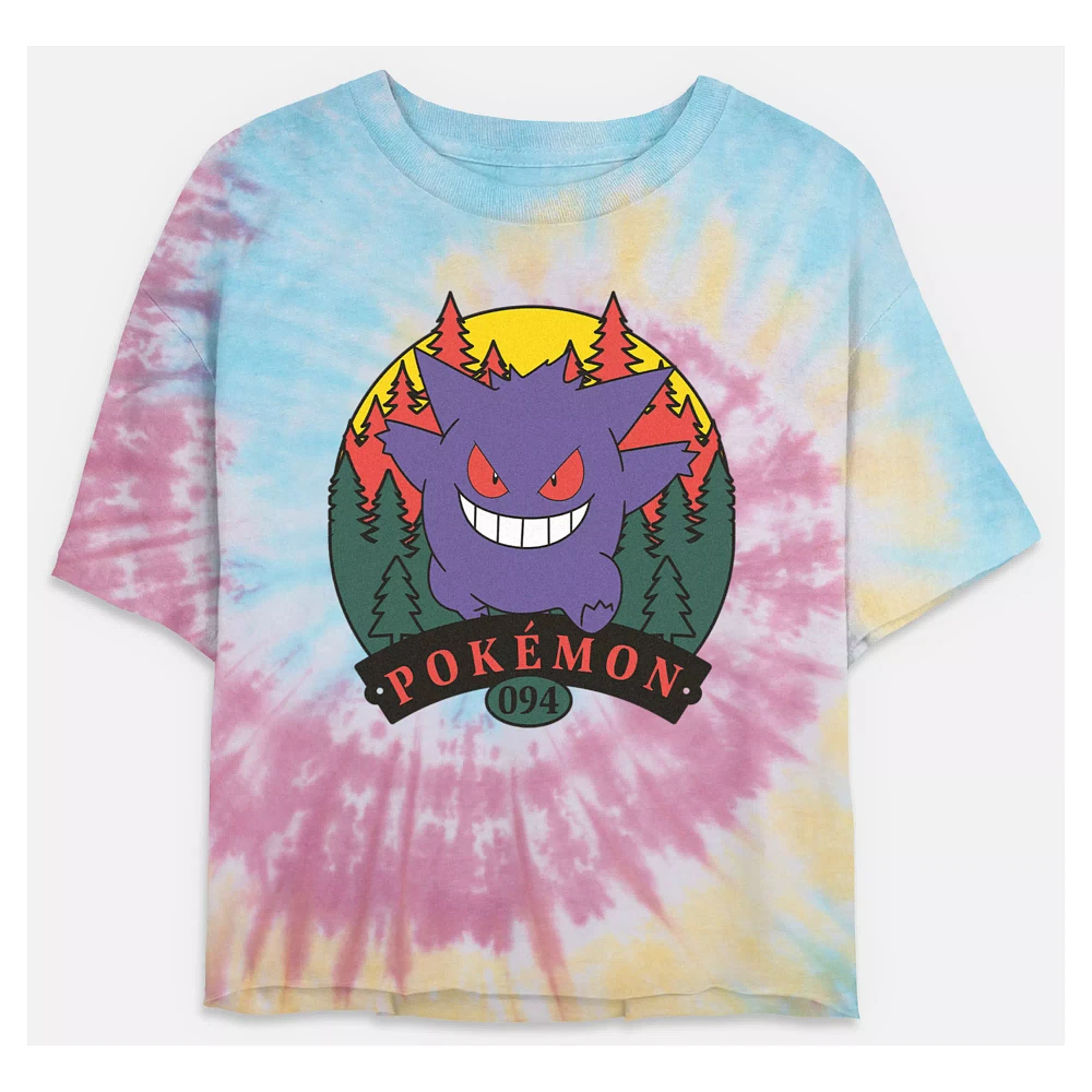 Pokémon Attack Tie Dye Cropped T Shirt