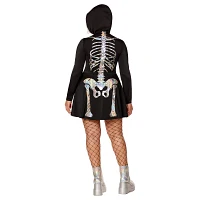 Adult Holographic Skeleton Hooded Dress
