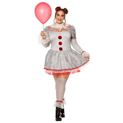 Adult Pennywise Plus Dress Costume - It Chapter Two