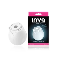 Glow in the Dark 10-Function Rechargeable Rose Clitoral Vibrator - 2.6 Inch